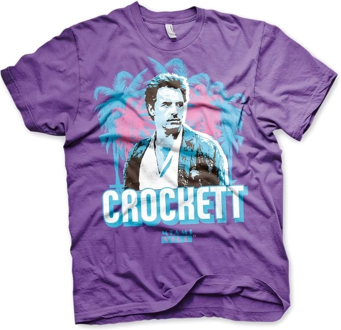 Miami Vice Crockett Palms T-shirt paars