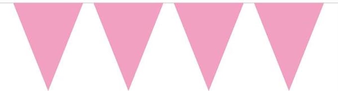 Folat - Vlaggenlijn XL Effen Baby Roze 10m
