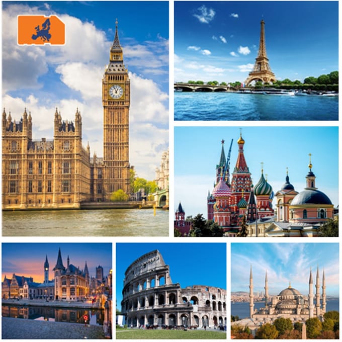 InternationalSIM Data Simkaart Europa PLUS - 3 GB - 30 dagen