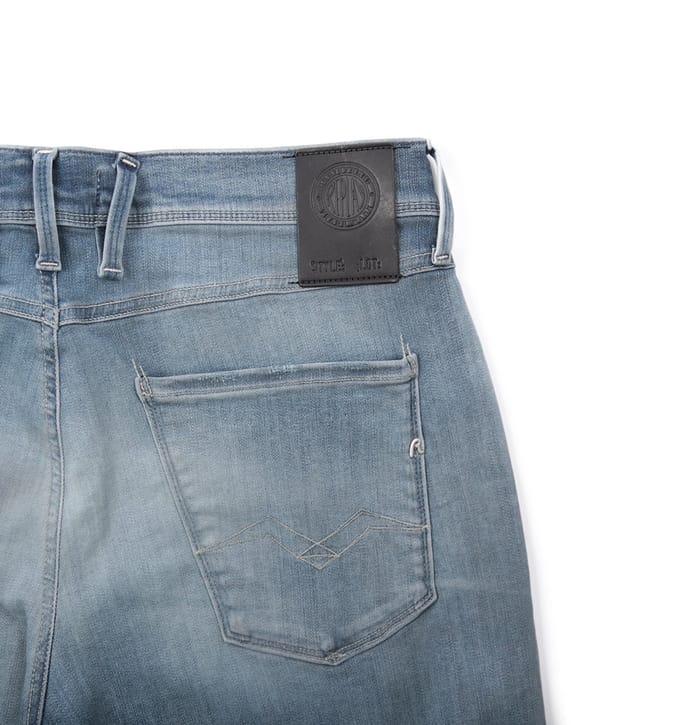 Men's Replay Anbass Hyperflex Bio Slim Fit Jeans in Blue