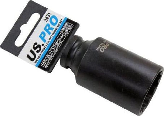 Kracht dop 33 mm 1/2" 12-kant voor Volkswagen Golf naafmoer