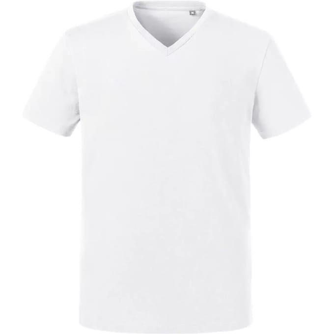 T-shirt met V-hals Russell Athletic Pure Organic