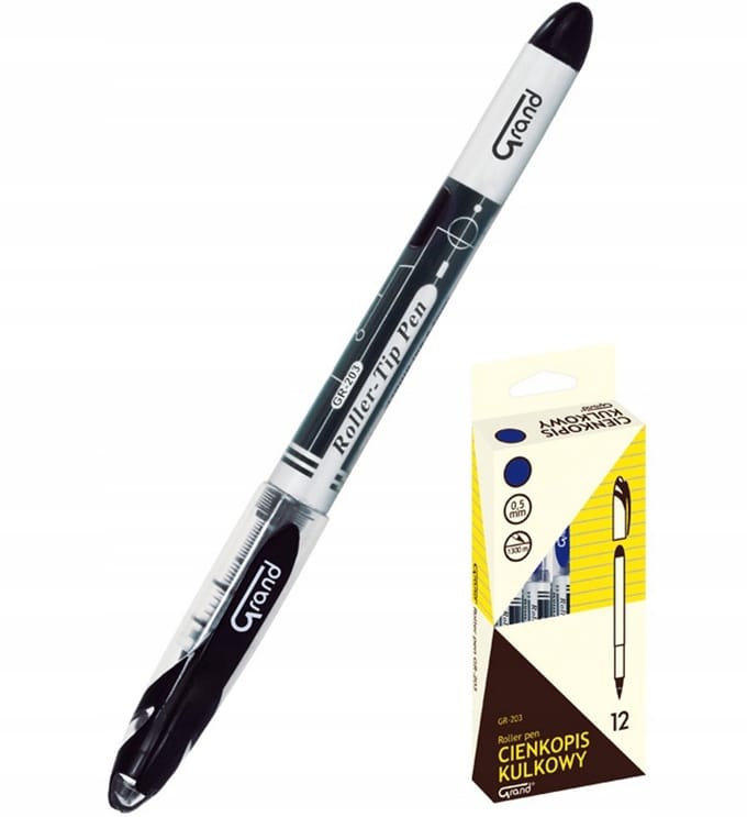 Grand GR-203 zwarte fineliner pen, 0.5 mm lijn