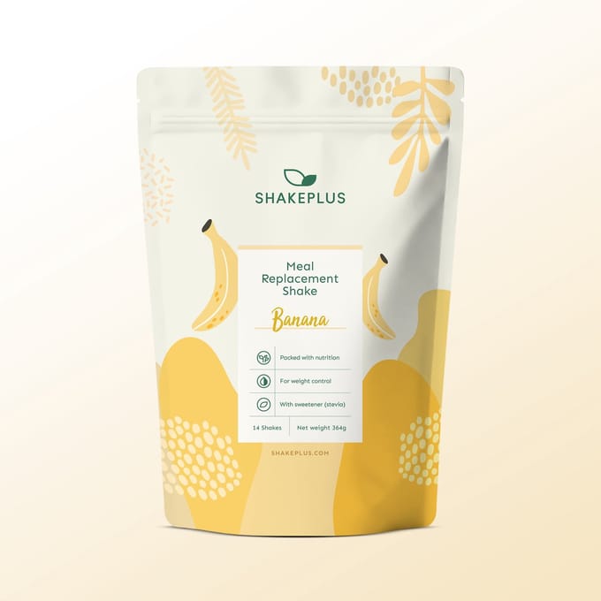 Shakeplus Maaltijdvervanger Shake - Afvallen met Shakes - 14 Shakes - Banaan