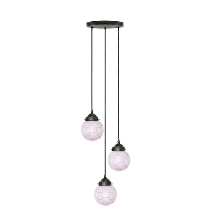 3 lichts hanglamp Bretagne Blush - Art Deco Trade
