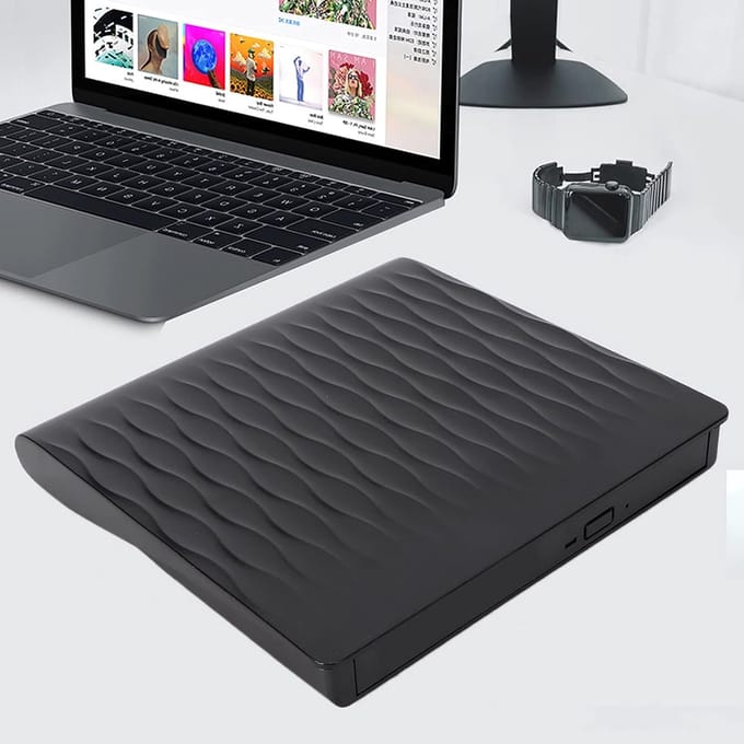 Externe Optische Drive - CD DVD Brander - Data Opslag - USB 3.0 Connectie - 12.7 mm Dik - Zwart