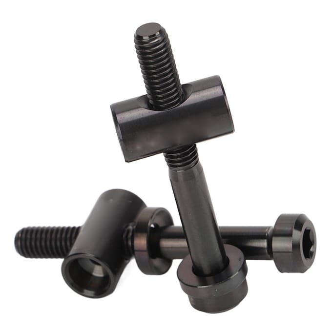 2 STUKS RISK M5 X 40mm Fiets Zadelpen Schroef Zadelpen Bevestigingsschroef Fiets DIY Vervangingsonderdelen Black black