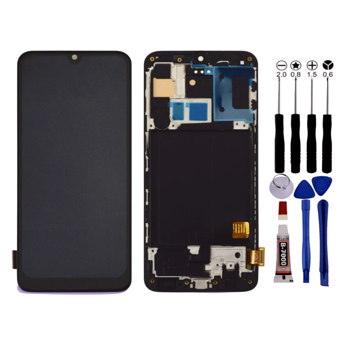 A40 SM-A405F A405FN A405FM LCD + zwart + gereedschap