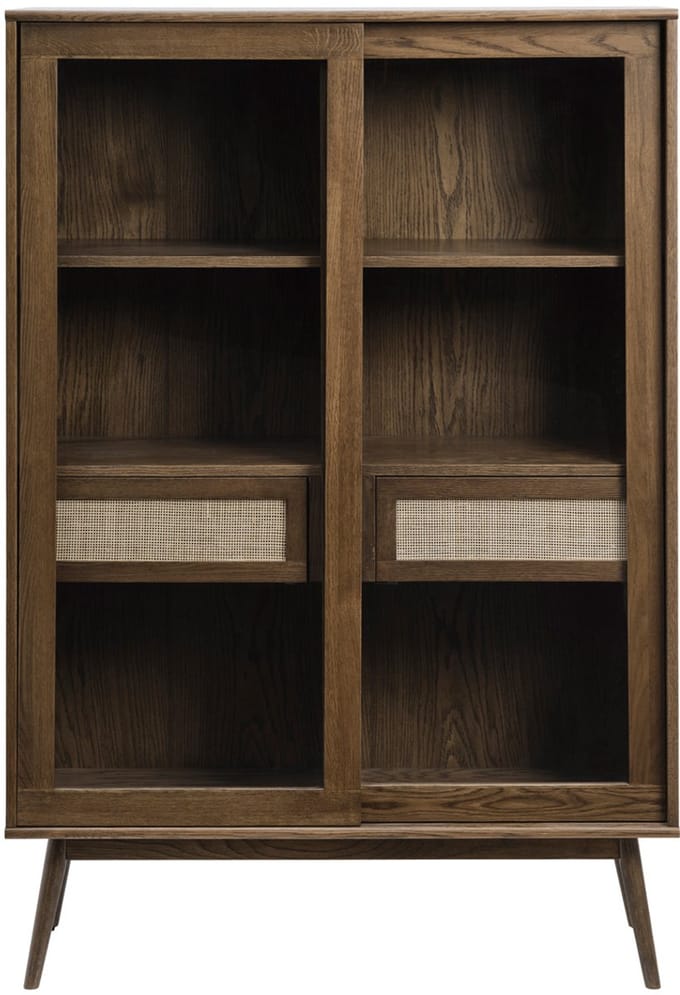 Vitrinekast Barrali Smoked Eiken 160cm - Giga Living