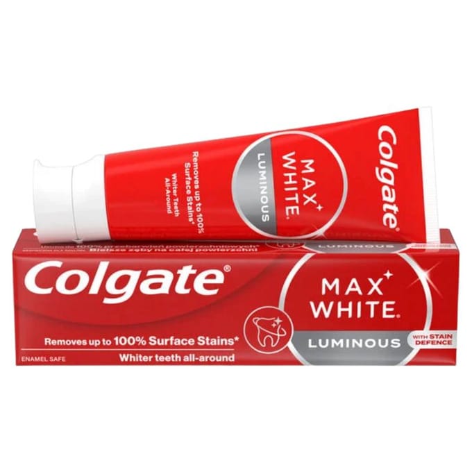 Dentifrice Colgate Max White Éclat Blancheur avec Fluor 75ML