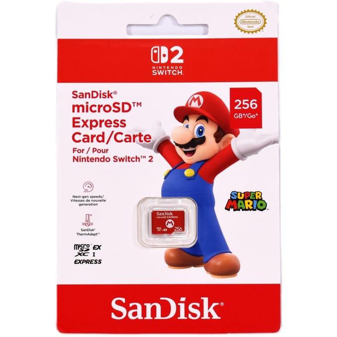 Nintendo Officially Licensed: Samsung - microSDXC SD Express Card - microSD Express - 256gb (Switch 2)