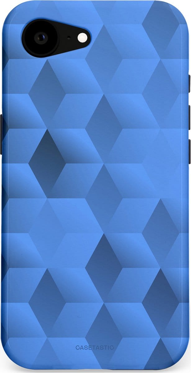 Casetastic hoesje geschikt voor Apple iPhone 16e / Apple iPhone 17e - MagSafe - Dubbellaagse bescherming - Hexaflow - Fashion Case - Lavendel Donkerblauw