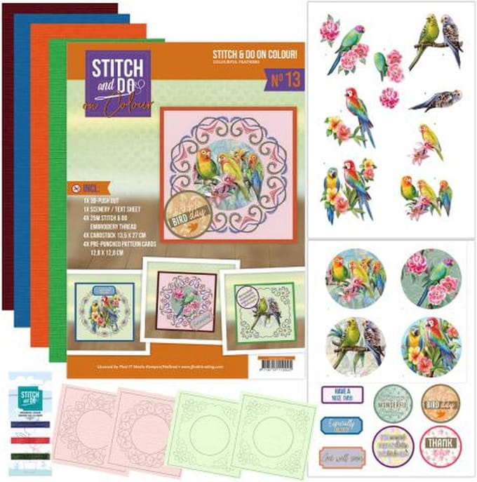 Stitch and Do on Colour 013 - Amy Design - Colourful feathers