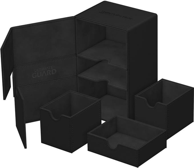 Ultimate Guard Ultimate Guard Twin Flip'n'Tray 160+ Xenoskin - Black Card Boxes