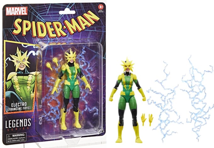Marvel Legends Series Electro (Francine Frye), stripactiefiguur in retrostijl