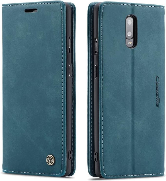 CaseMe Book Case - Geschikt voor OnePlus 7 Hoesje - Blauw