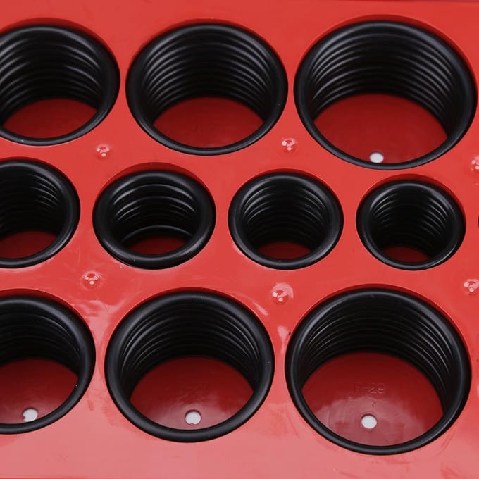 419-delige O-ring assortimentset, afdichtingspakking, universele rubberen O-ringset R01R32 black