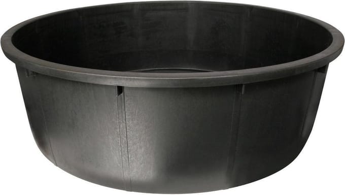 275 liter Kuip Plat - Rond - Zwart