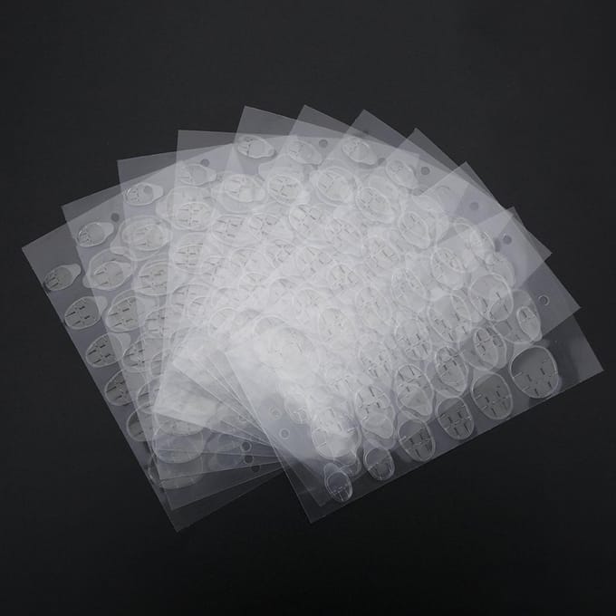Dubbelzijdige Zelfklevende Lijm Transparante Heldere Sticker Tape voor Valse Nagel Tips Manicure Gereedschap gray