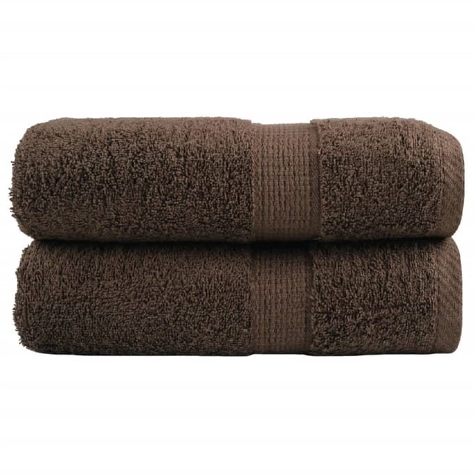 vidaXL - Gastendoekjes - SOLUND - 2 - st - 600 - g/m² - 30x50 - cm - bruin