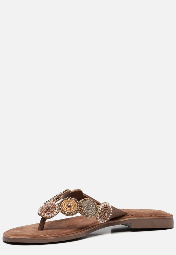 Linea Zeta Linea Zeta Slippers bruin Suède