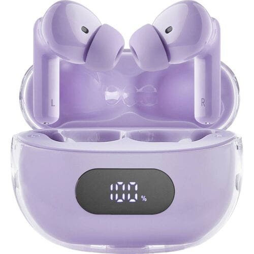 Intenso Buds Plus T313AE lila In Ear headset Bluetooth Stereo Lila Noise Cancelling Mobiele telefoon