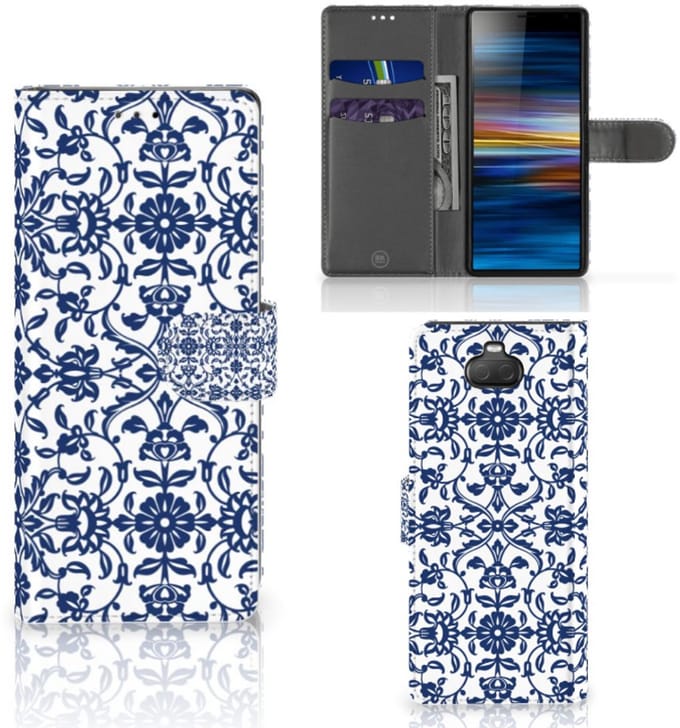 Sony Xperia 10 Hoesje Flower Blue