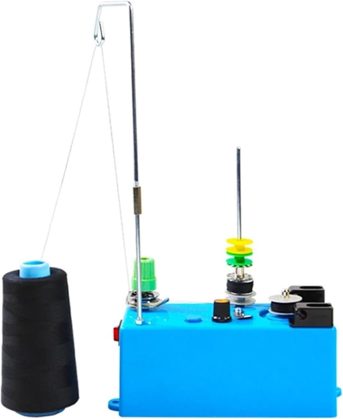 Wikkelmachine Naaimachine - Spoelopwinder Elektronisch - Draad Opwikkelen - Verstelbare Snelheid - 18x7x7cm - Wit