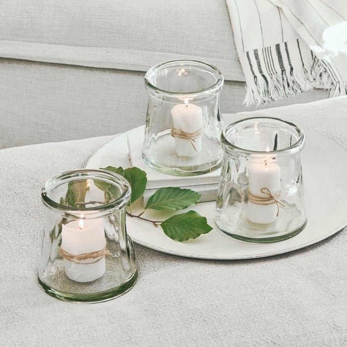 LOBERON Windlichtje set van 3 Gravière helder