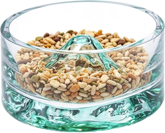 Voerbak Hamster - Waterbak Glas - Kooi Inrichten - Antislip Bodem - 45 ml - Groen