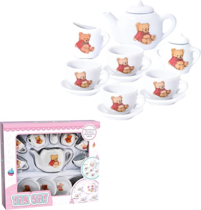 JollyLife - Stenen Beren Kinderservies - Theekransje - 13 delig