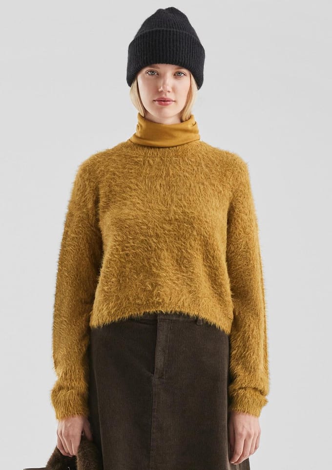 Korte Dikke Gebreide Pullover Dames QS