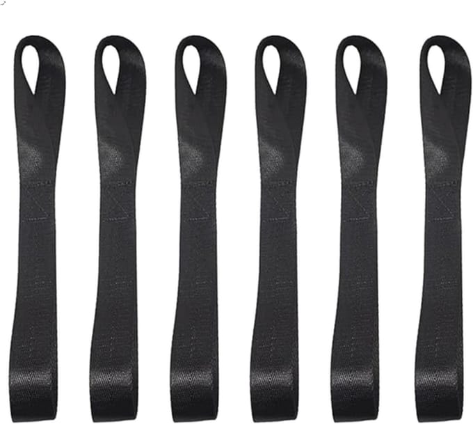 6-pack spanringen - Dubbele spanringen - voor het vervoeren van motorfietsen, fietsen en ATV's - Zwart - 2,5*30cm