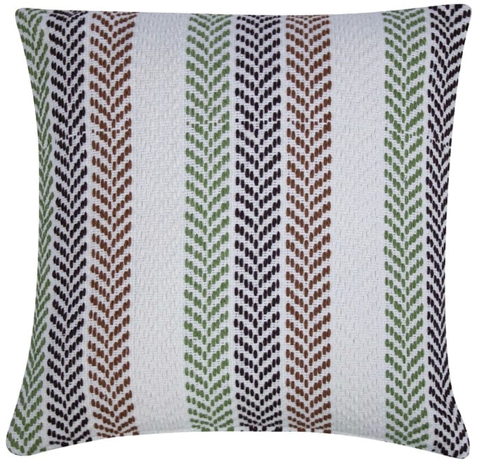 Molly Kussen zig zag bruin groen 45x45cm