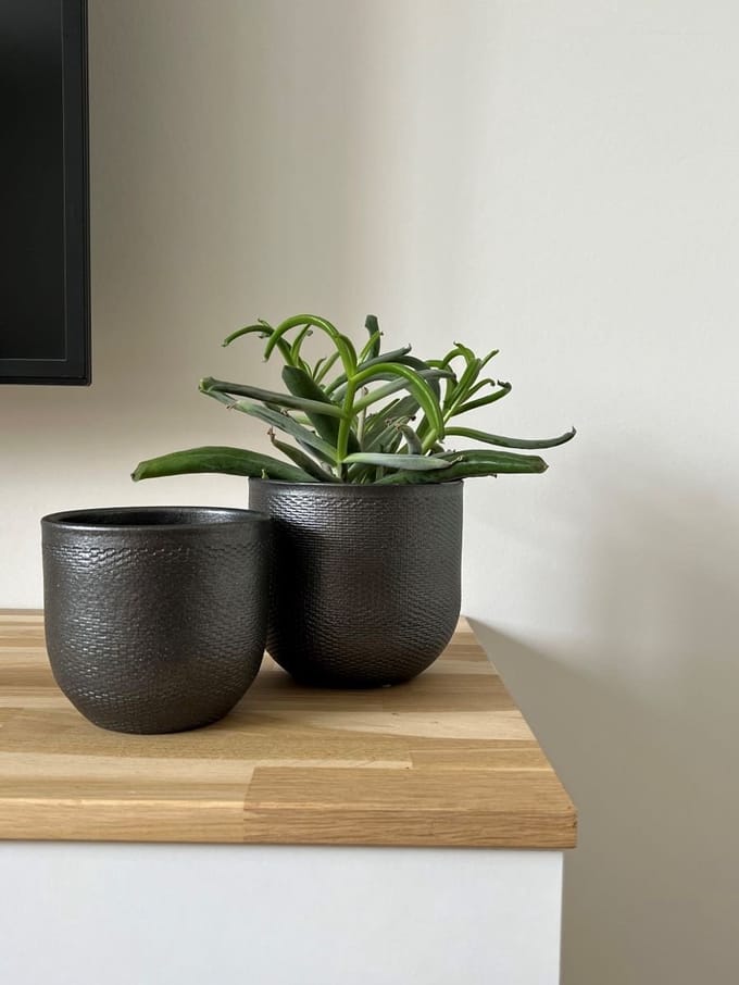 Davos Antraciet Pot D 21 x H 21
