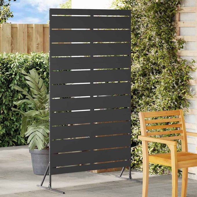 vidaXL - Privacyscherm - 100 - x - 50 - x - 180 - cm - Staal - Zwart