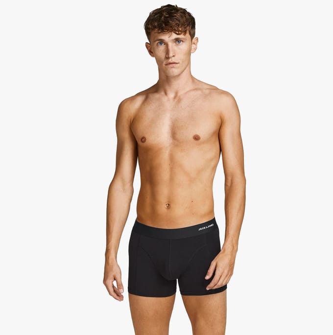 Jack & Jones Boxers - JACBASIC BAMBOO TRUNKS 3 PACK NOOS - S tot XXL - voor Mannen - zwart
