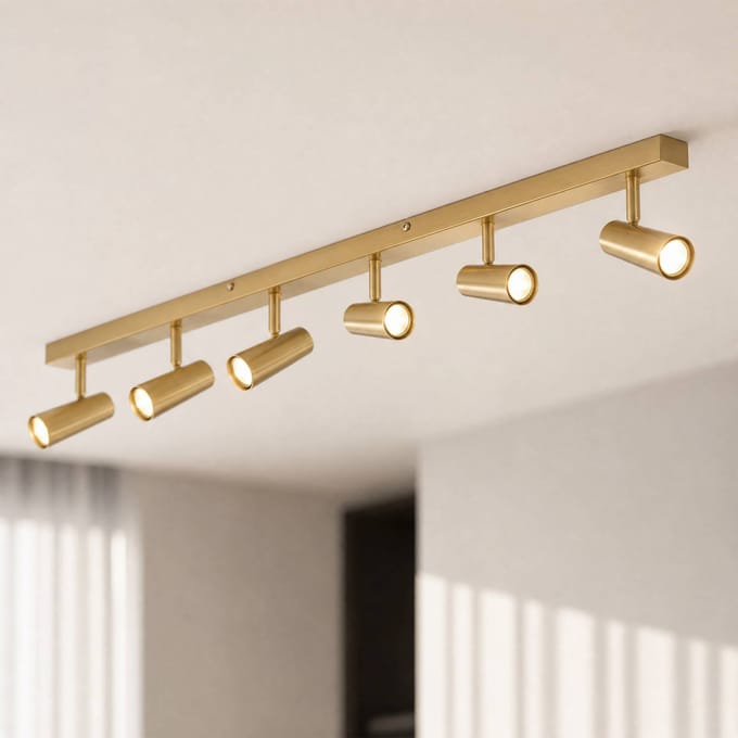 Lindby - buitenspot - 6lichts - Metaal - H: 11 cm - GU10 - messing