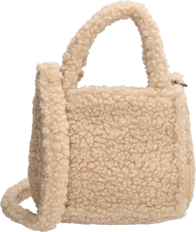 Beagles Navarra Hand & Schoudertasje Teddy Soft Small - Crème