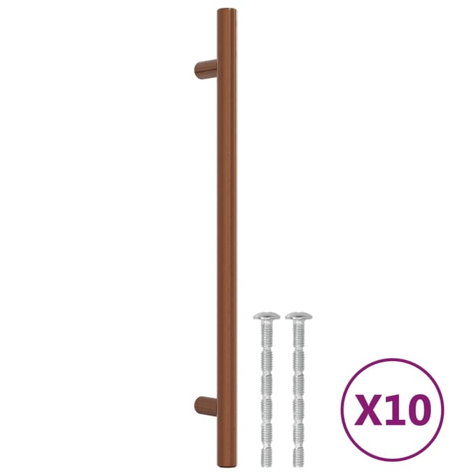 vidaXL - Handvatten - 10 - st - 192 - mm - roestvrij - staal - bronskleurig
