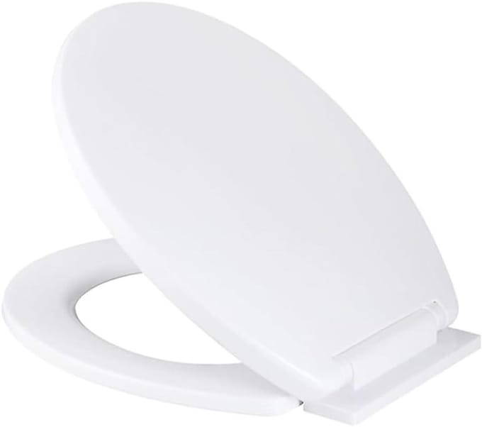 Toiletbril - Bril - Stil Sluiten - Verstelbare Scharnieren - 45cm x 36cm - Wit