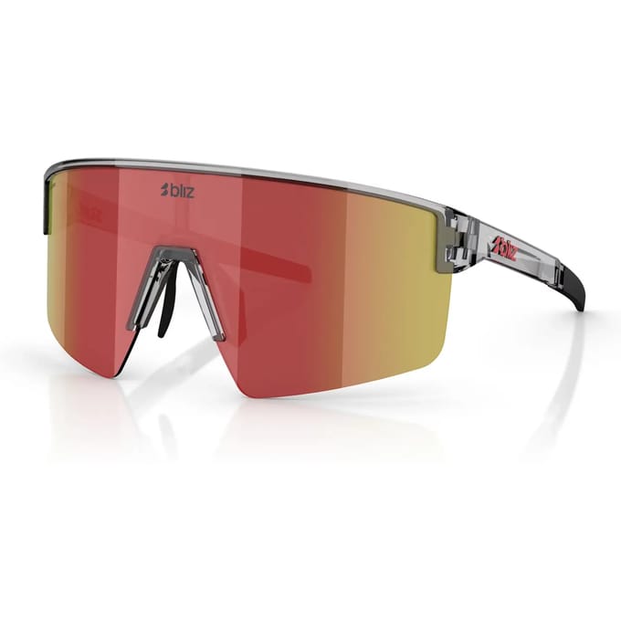 Bliz P004 Bril Transparent Dark Grey - Red