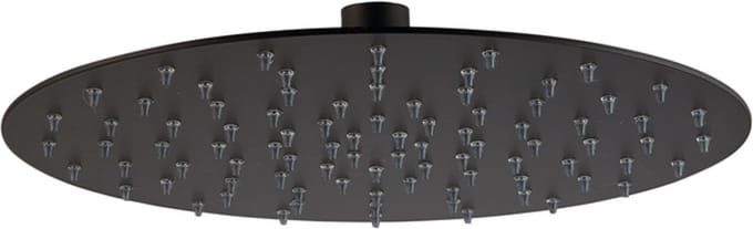 Napolihoofddouche rondØ25cm9L/min.mat zwart