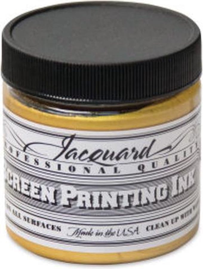Jacquard zeefdruk inkt 118 ml zonnegoud textielverf.