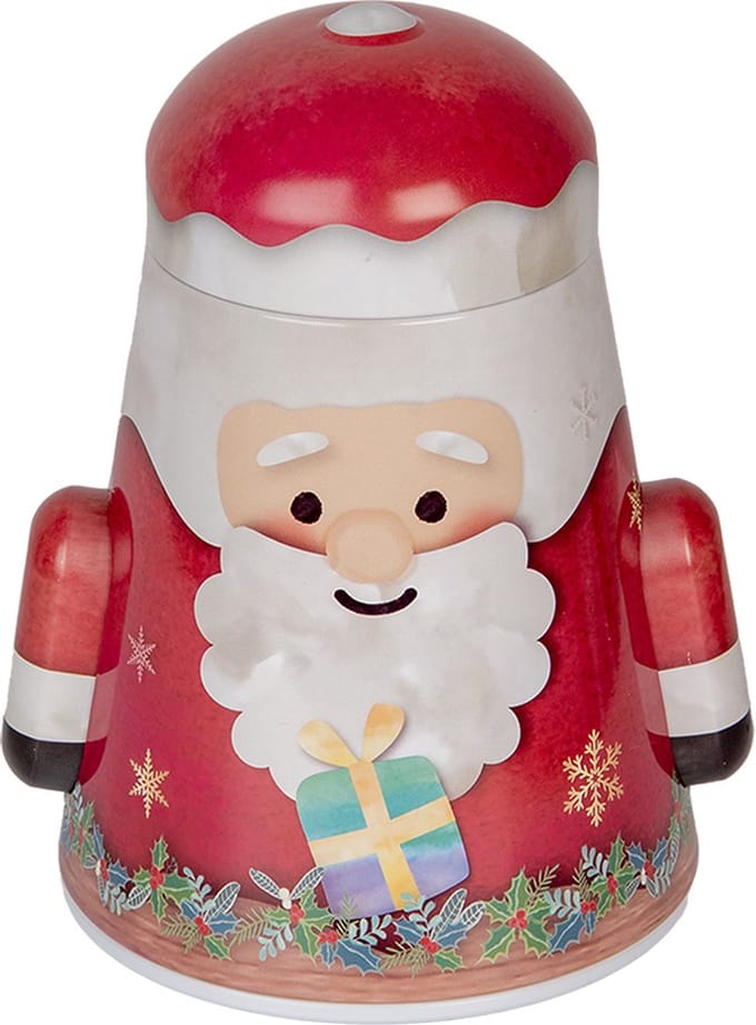 Clayre & Eef Bewaarblik 12x10x15 cm Rood Metaal