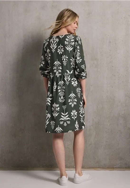 Jurk met print en strikjes