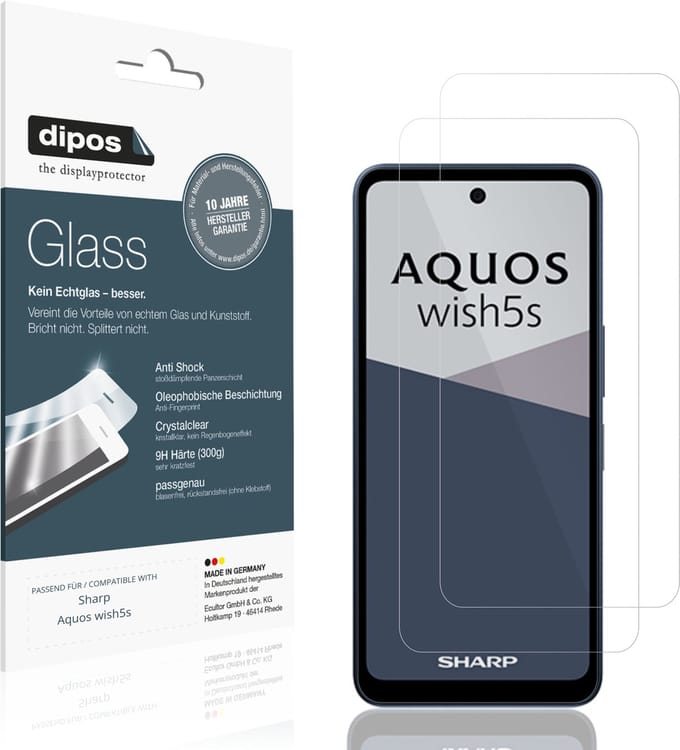 dipos – 2x Pantserfolie geschikt voor Sharp Aquos wish5s | 9H Screenprotector