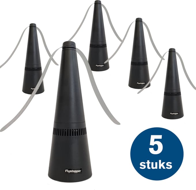 Flystopper Vliegenverjager voor Tafel - 5 Stuks - Batterij/USB