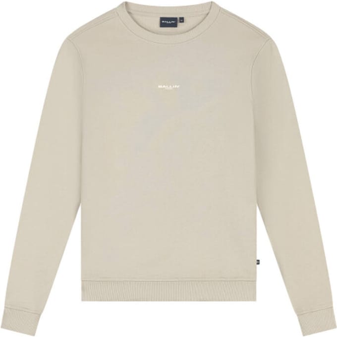 Ballin Amsterdam - Jongens Regular fit Sweaters Crewneck LS - Taupe - Maat 10