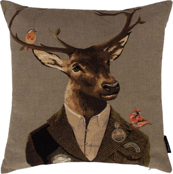 gobelin kussen jager edelhert 45x45cm